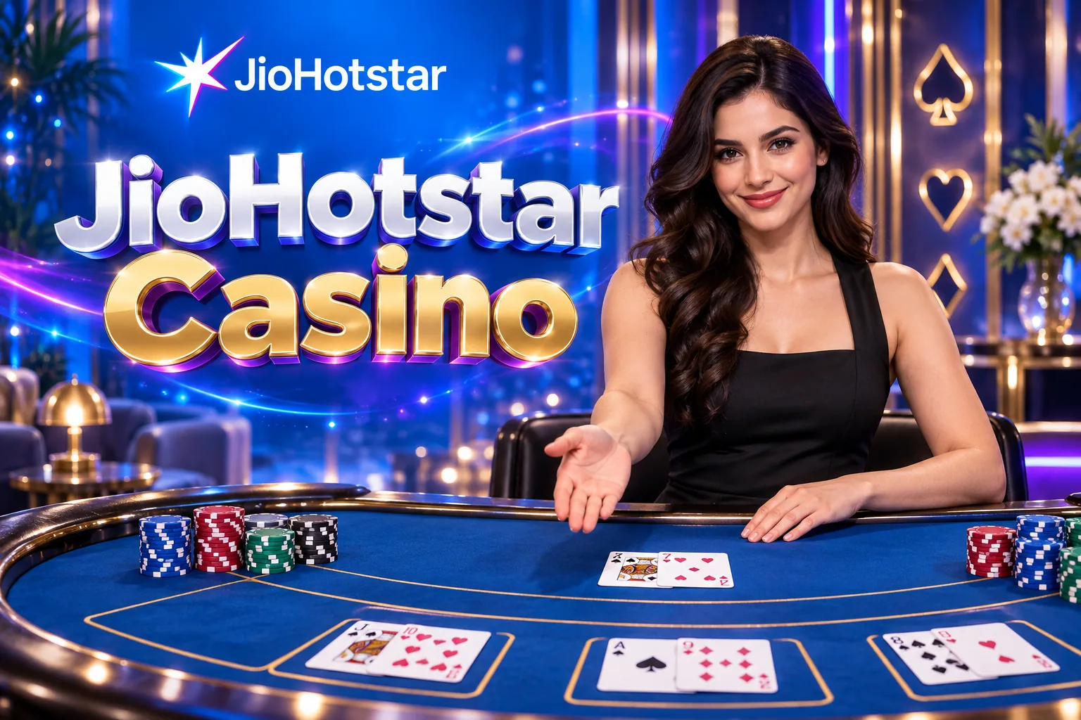 Live Teen Patti table at JioHotstar Casino with Hindi-speaking dealer